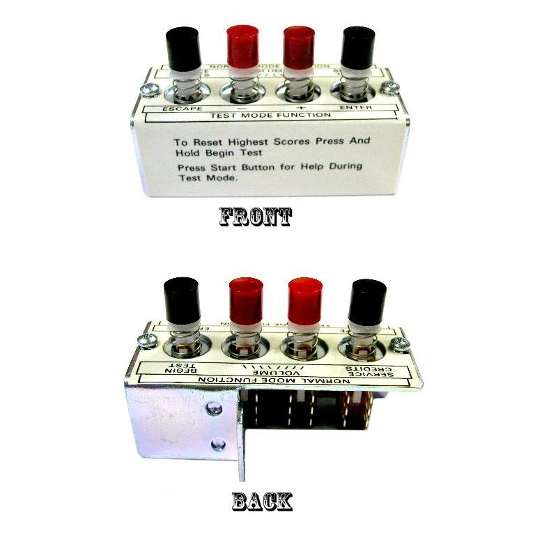 27-1099 Williams/Bally 4-Button Diagnostic Button Switch & Housing 27-1099 Williams/Bally 4-Button Diagnostic Button Switch & Housing
